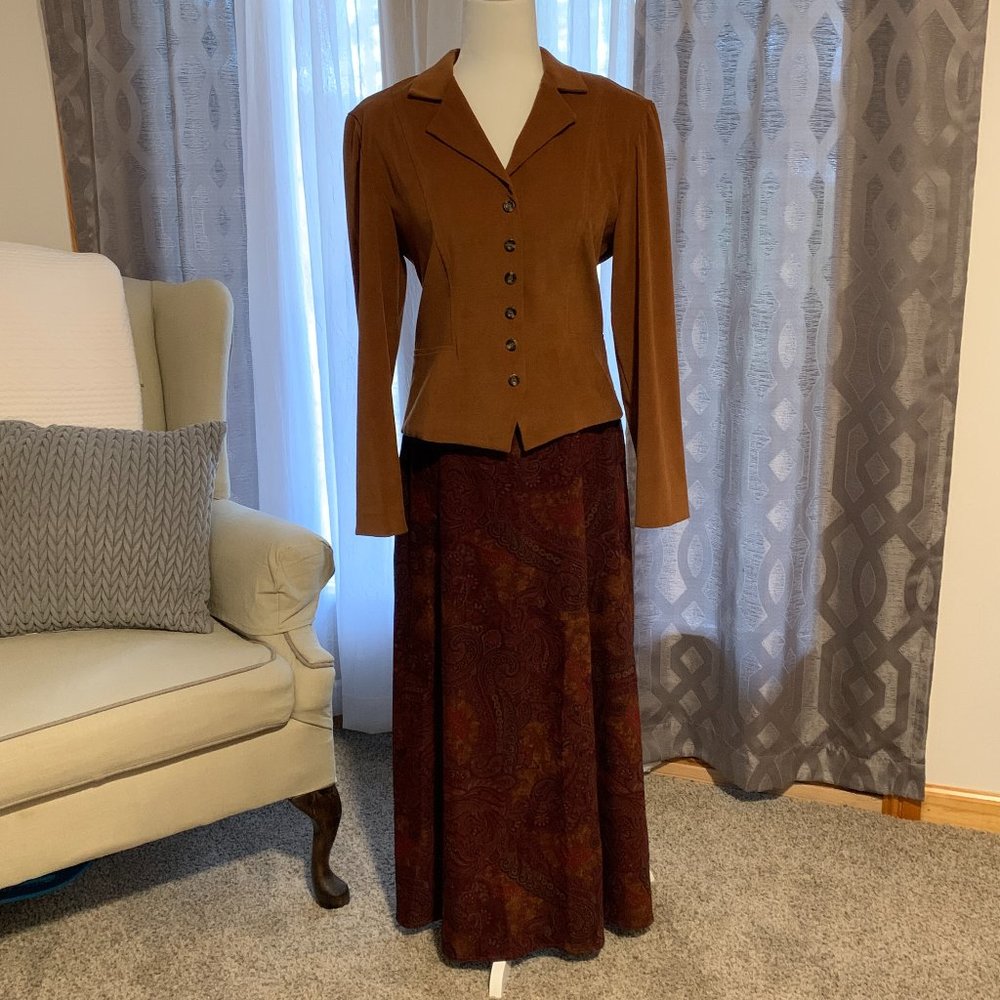NWOT Dress Barn Maxi Skirt Suit